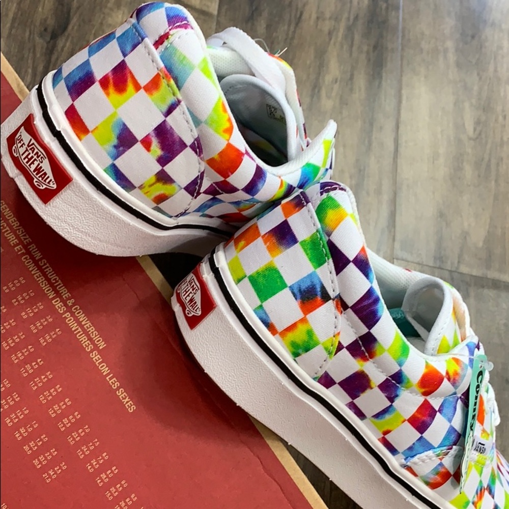 VANS COMFYCUSH ERA TIE-DYE CHECKERBOARD WHITE mens - Picture 9 of 16